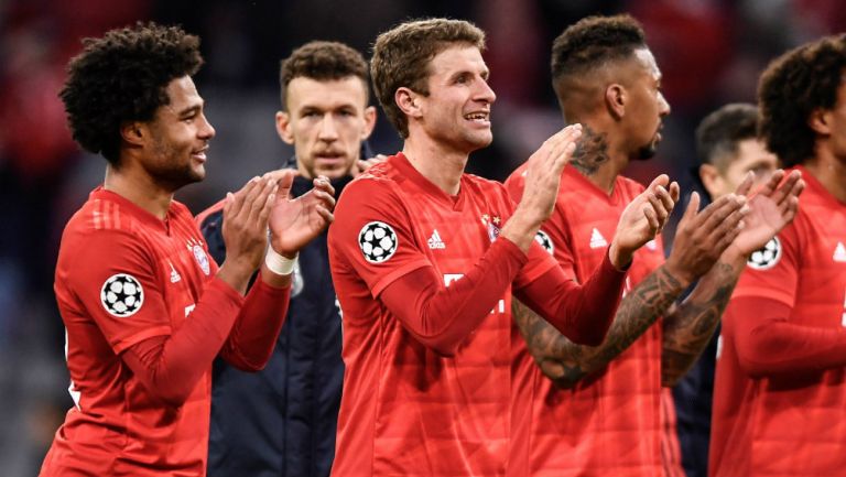 Jugadores del Bayern Múnich durante el partido ante Tottenham