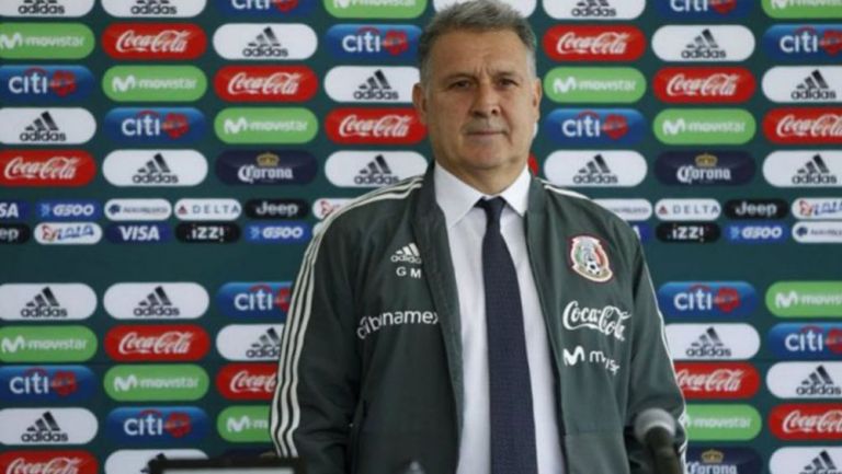 Tata Martino en su presentación como DT del Tri