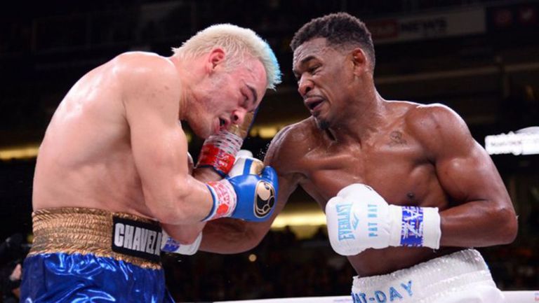 Chávez Jr en la pelea contra Jacobs