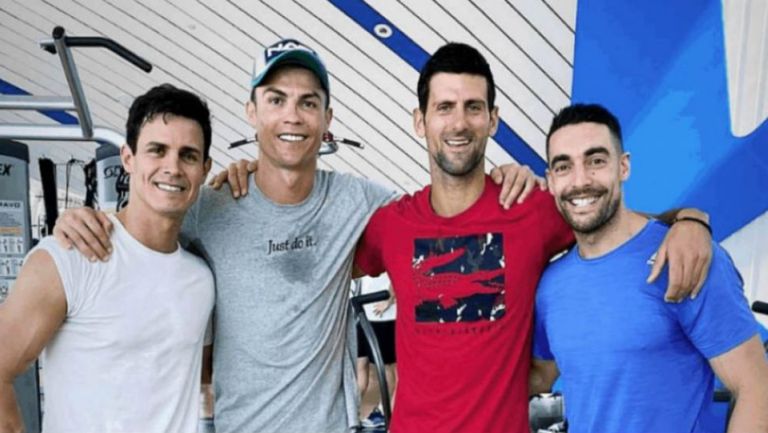 Cristiano Ronaldo le enseñó a saltar a Novak Djokovic