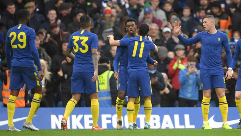 Los jugadores del Chelsea celebrando la victoria 