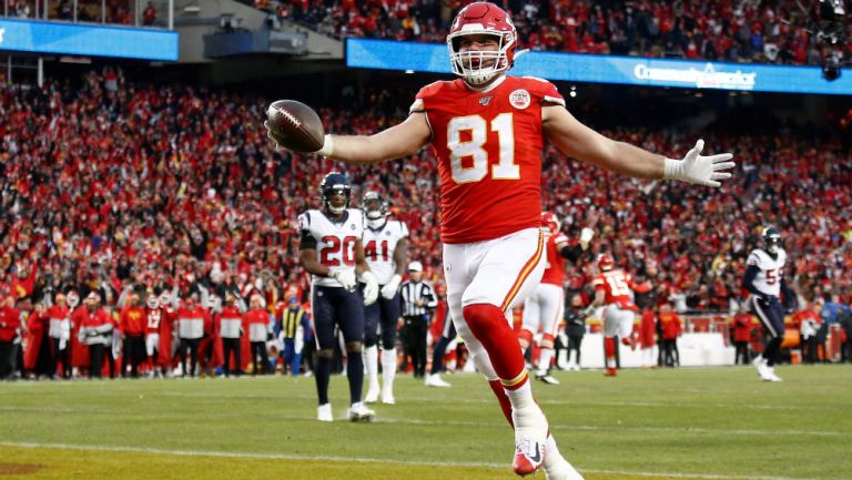 Blake Bell tras anotar un touchdown con Chiefs