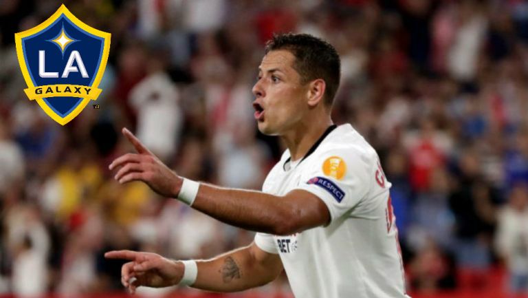 Javier Hernández, se lamenta en un juego del Galaxy