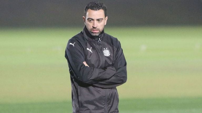 Xavi Hernández en un entrenamiento del Al-Sadd