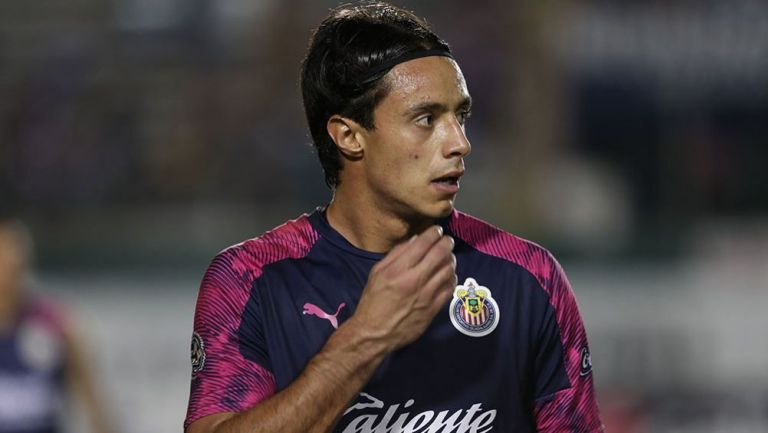 Antonio Rodríguez, en un entrenamiento con Chivas