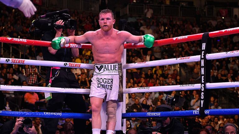 Canelo, durante una pelea