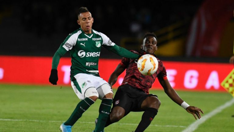 Alex Castro durante un partido con Deportivo Cali