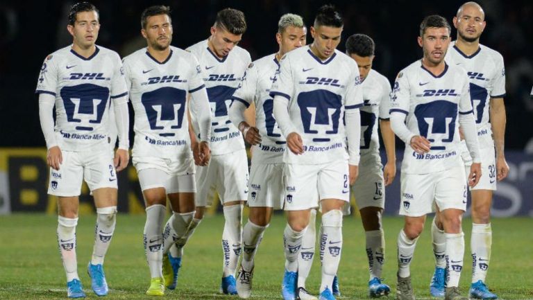 Jugadores de Pumas, después de un partido