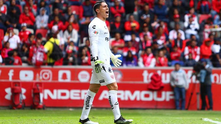 González, en un partido del Necaxa