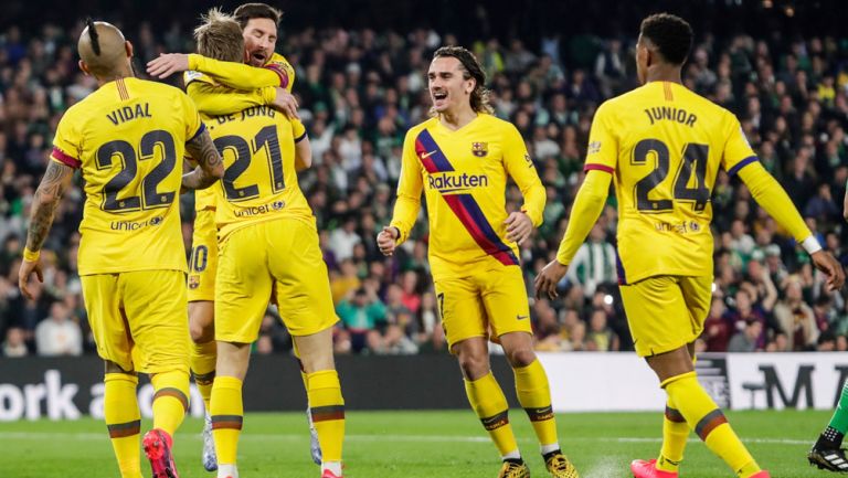 Griezmann celebra un gol del Barcelona 