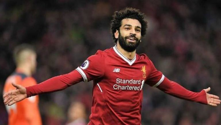 Salah celebrando gol