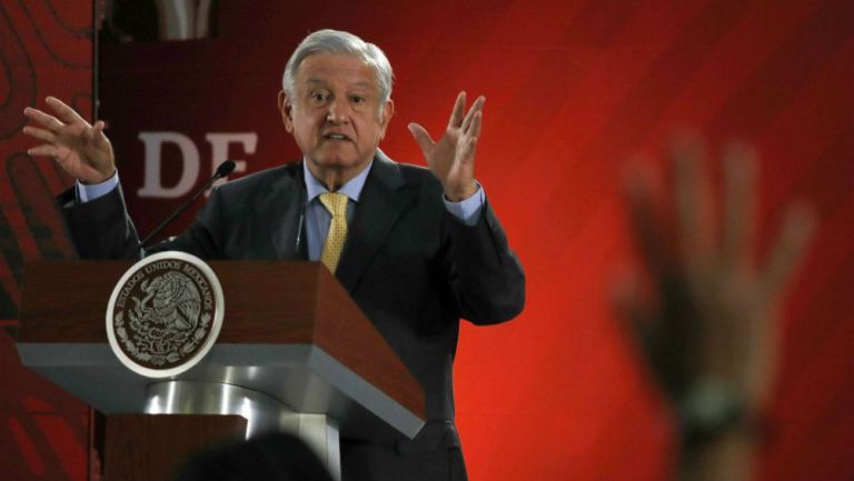 AMLO, durante una conferencia de prensa