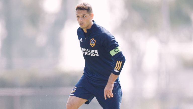 Chicharito durante la pretemporada con el Galaxy 