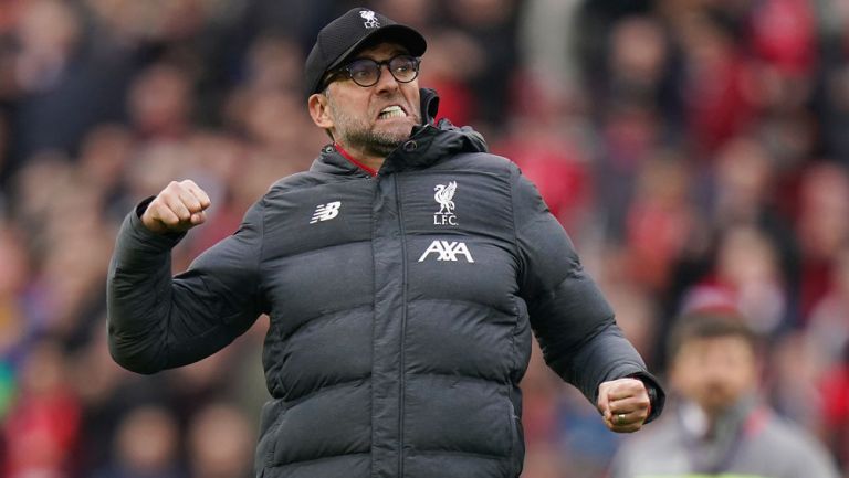 Klopp celebra una victoria del Liverpool