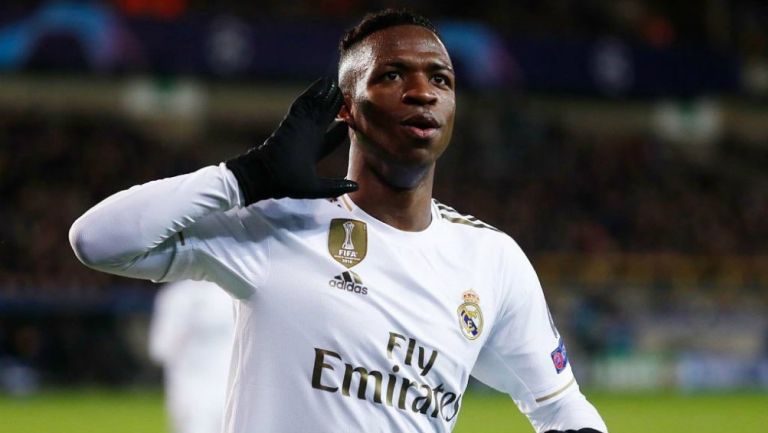 Vinícius Jr. durante un partido con Real Madrid