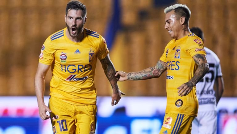 Gignac celebra su anotación ante Juárez