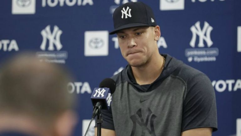 Aaron Judge, durante una conferencia