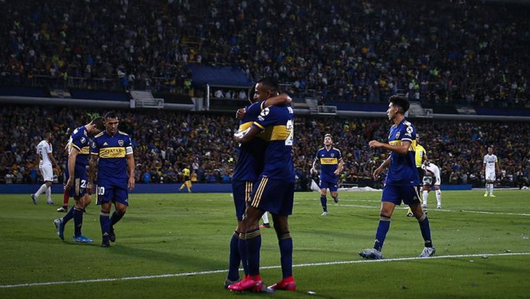 Jugadores de Boca Juniors, en festejo