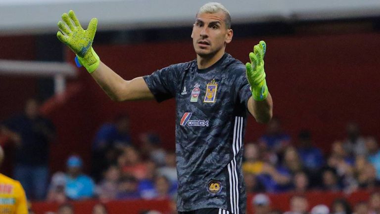 Guzmán, en un partido de Tigres