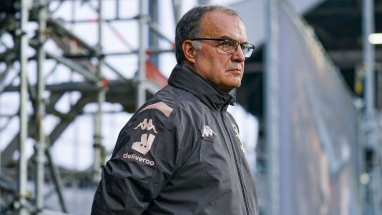 Marcelo Bielsa, durante un juego de Leeds