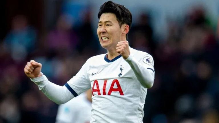 Son Heung-min durante un duelo con el Tottenham