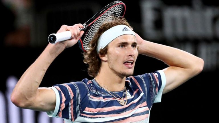 Zverev se lamenta en el último Australian Open