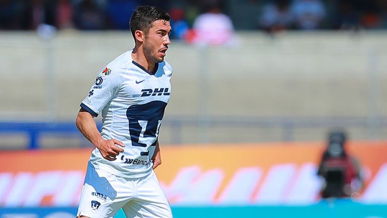 Juan Pablo Vigón en partido con los Pumas 