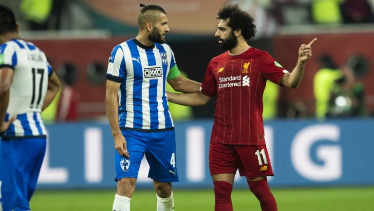 Nico Sánchez junto Mohamed Salah en el Mundial de Clubes 2019