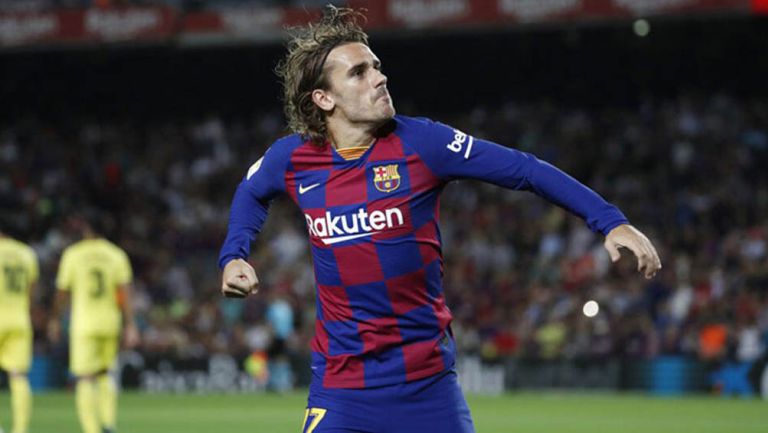 Griezmann celebra un gol con el Barcelona 