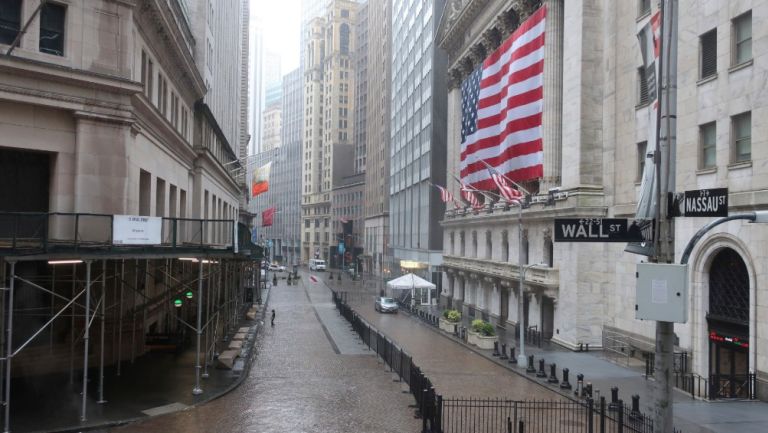 Wall Street, en Nueva York, se encuentra vacío