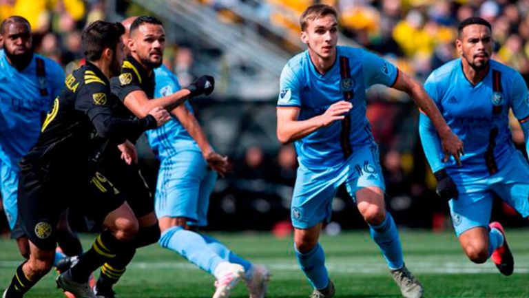 Jugadores del New York City en un partido