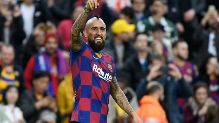 Arturo Vidal durante un partido del Barcelona