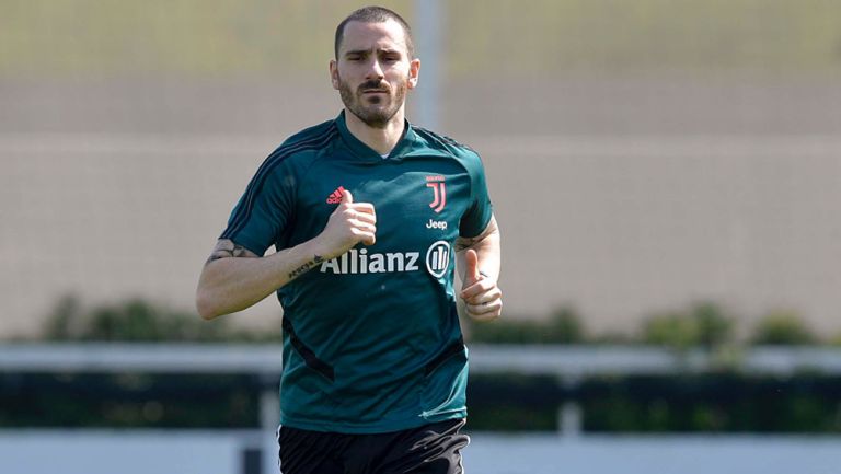 Leonardo Bonucci durante un entrenamiento en Italia 