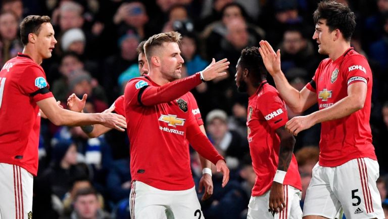 Jugadores del Manchester United durante un partido