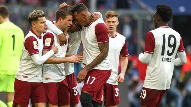 Jugadores del Bayern Munich durante un duelo en Bundesliga