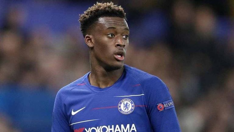 Callum Hudson-Odoi, durante un juego de los Blues