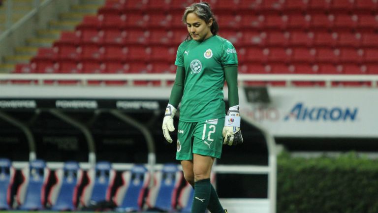 Blanca Felix en partido con Chivas