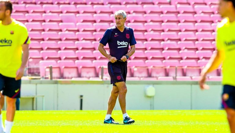 Barcelona: Quique Setién aseguró que necesitan una semana más de entrenamiento