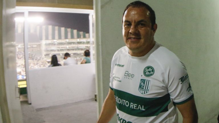 Cuauhtémoc Blanco antes de un partido de Zacatepec