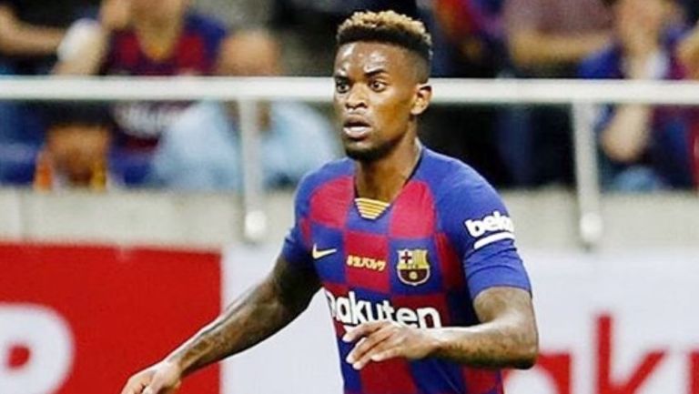 Nelson Semedo durante un partido con Barcelona