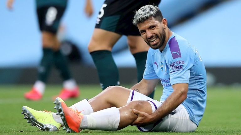 Kun Agüero se lesionó ante el Burnley