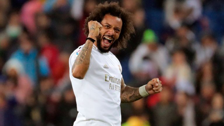 Marcelo durante un duelo con el Real Madrid en LaLiga 