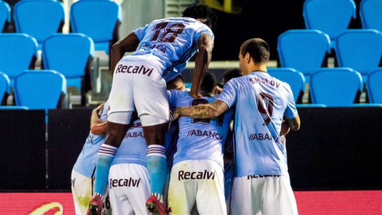 Jugadores del Celta en celebración