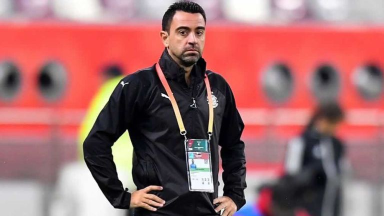 Xavi Hernández durante un duelo del Al Saad