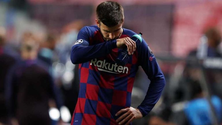 Gerard Piqué durante un partido con Barcelona