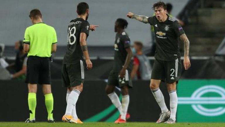 Victor Lindelöf y  Bruno Fernandes