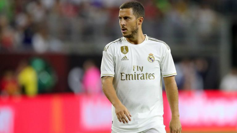 Hazard en partido con Real Madrid