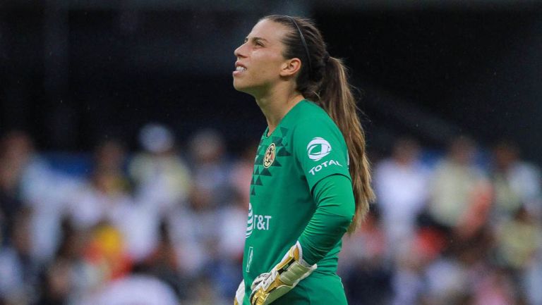 Renata Masciarelli, durante un juego de las Águilas