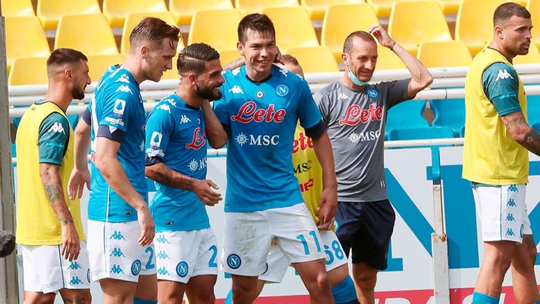 Chucky Lozano, titular y clave en el triunfo de Napoli ante Parma