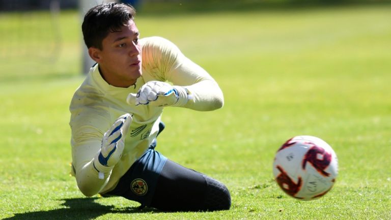 Tapia, en un entrenamiento de las Águilas